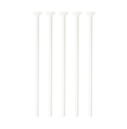 Ballongpinnar, papper vit 10 st 40 cm